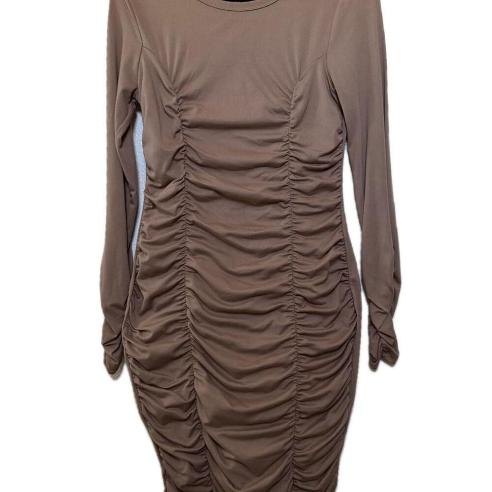 Fashion-nova Women's Brown and Tan Dress